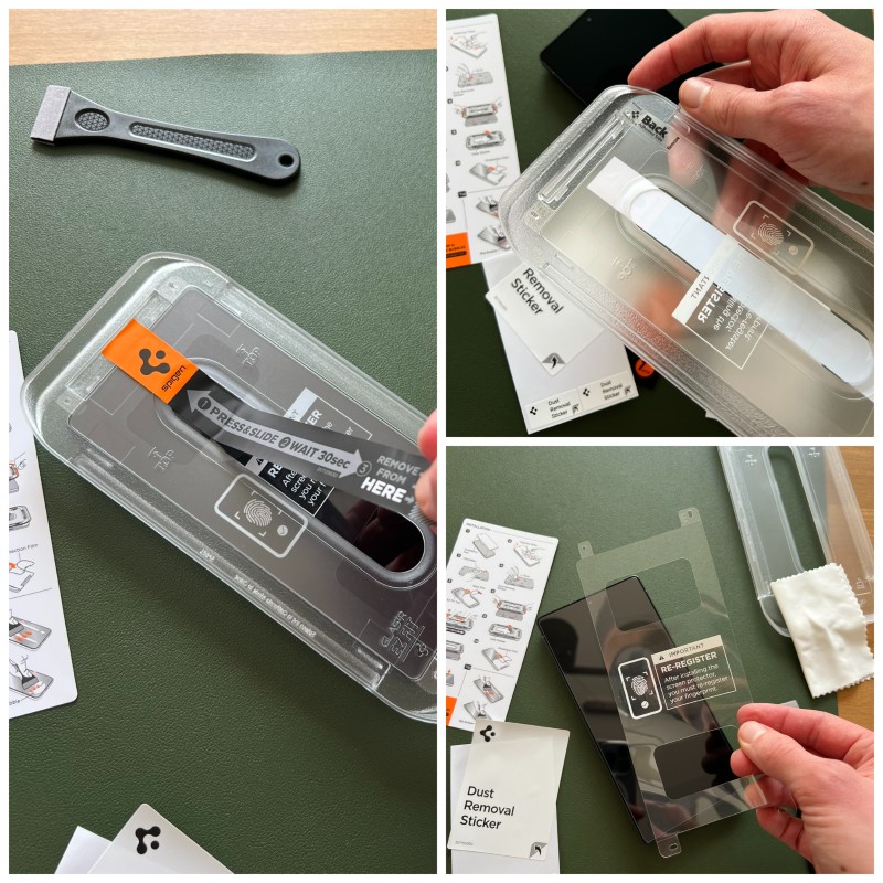 Montagerahmen Test Galaxy S25 Panzerglas Spigen