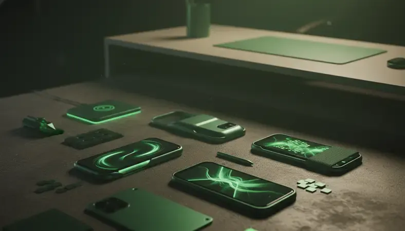 Futuristische Konzept-Handyhüllen mit integrierten Displays und fortschrittlichen Materialien