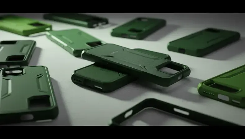 Spigen Tough Armor Bumper in verschiedenen Farben auf weißem Hintergrund