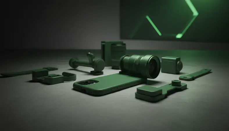 Peak Design Everyday Case mit verschiedenen Objektiv-Aufsätzen und Zubehör