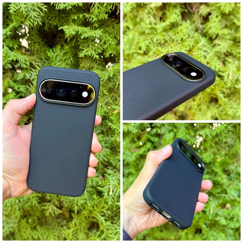 Detaildarstellung der Liquid Air Hülle von Spigen am Google Pixel 11 Pro.